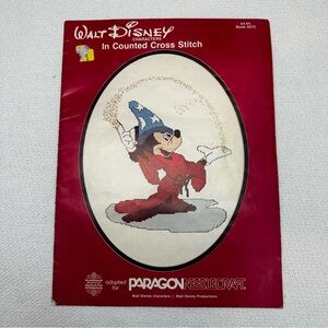 Walt Disney Characters Counted Cross Stitch Pattern Book Paragon Craft Vintage